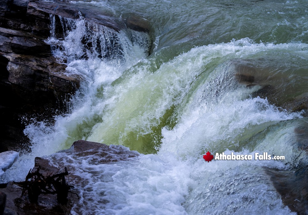 Standing right beside Upper Athabasca Falls